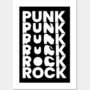 punk rock logo Posters and Art